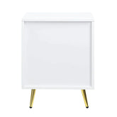Gaines White High Gloss Finish Nightstand Model BD01035 By ACME Furniture